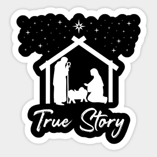 Christmas Nativity True Story Nativity Scene Sticker